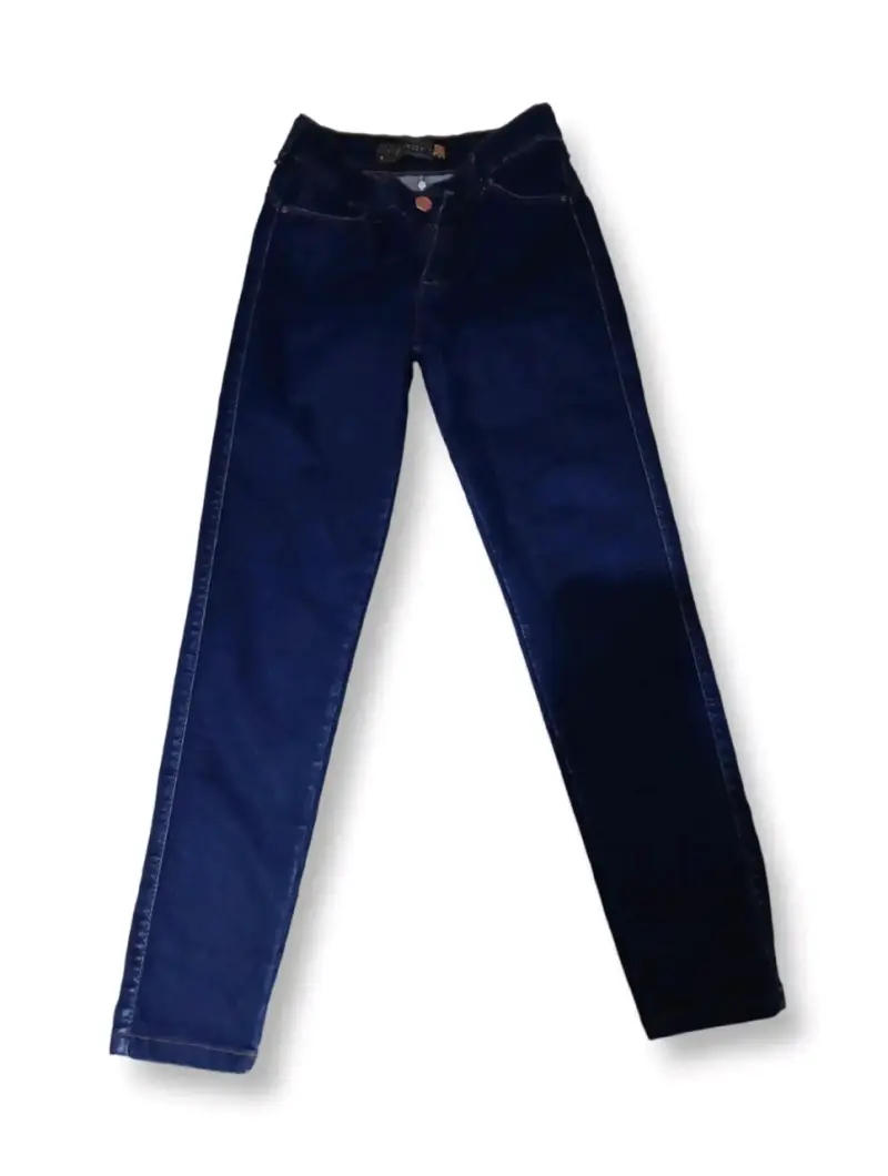 Jeans azul oscuro para mujer - 3