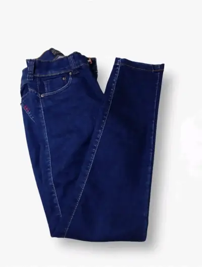 Jeans azul oscuro para mujer - miniatura 4