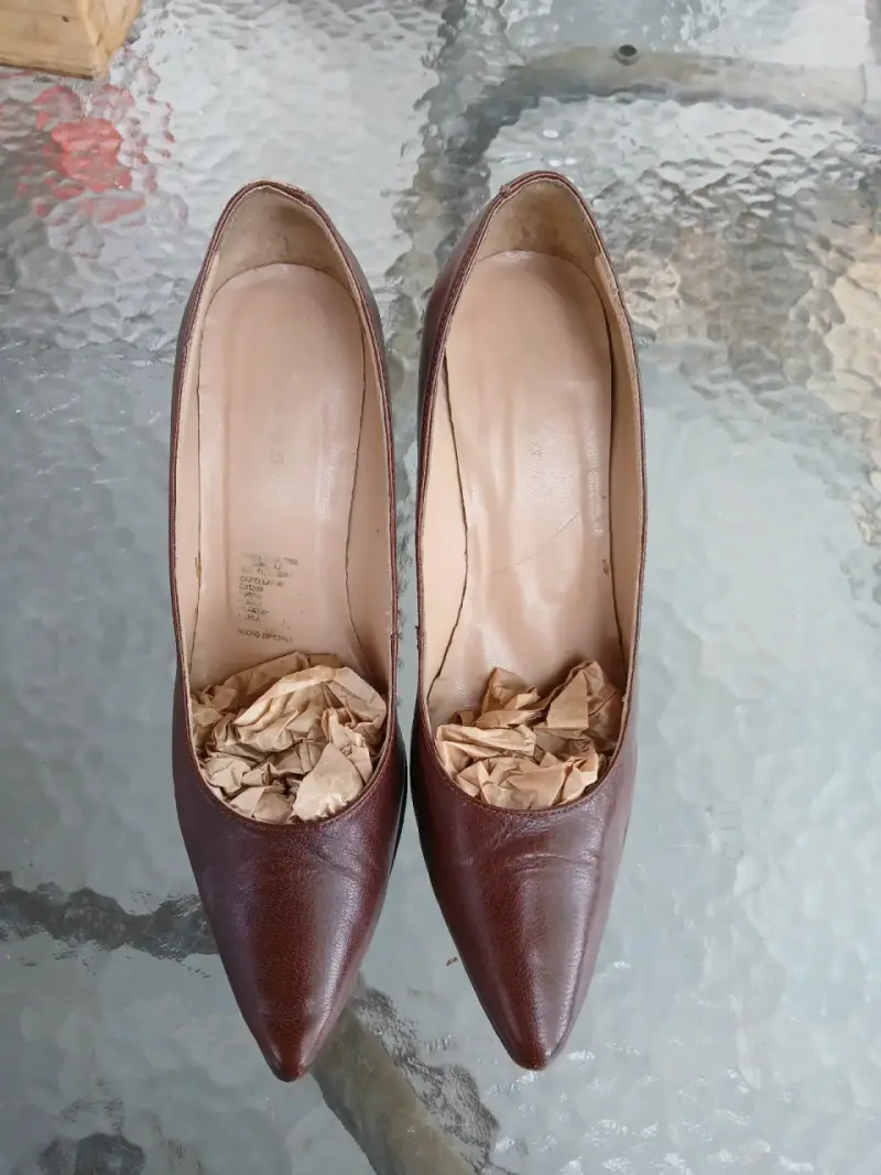 Zapatos de taco alto marrón - 5