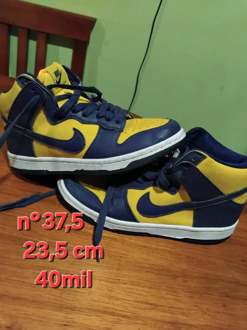 Zapatillas Nike azul y amarillo talla 37.5 - 1