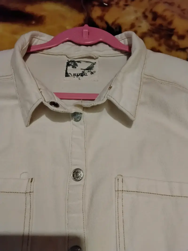 Camisa blanco invierno de algodón para mujer - 2
