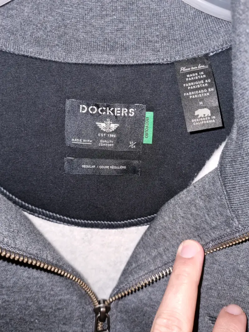 Suéter gris dockers con cierre medio - 2
