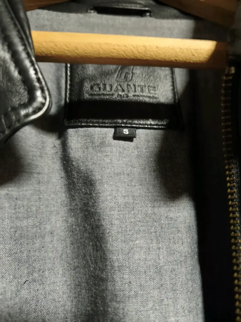 Chaqueta de cuero negra talla M - 3