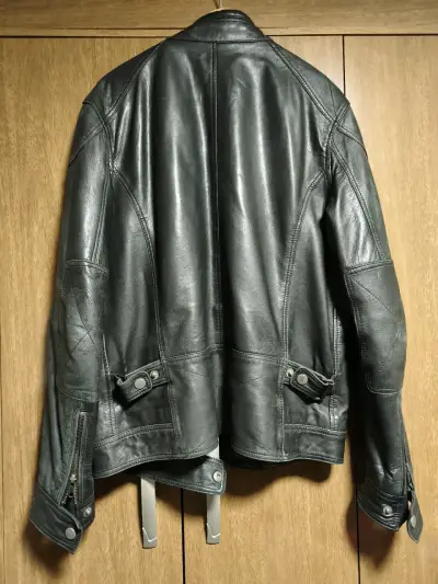 Chaqueta de cuero negra talla M - miniatura 6