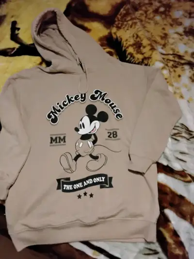 Polerón con capucha Mickey Mouse beige - miniatura 1