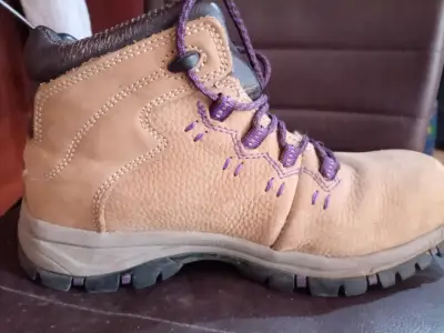 Zapatos de seguridad mujer con cordones morados - miniatura 1