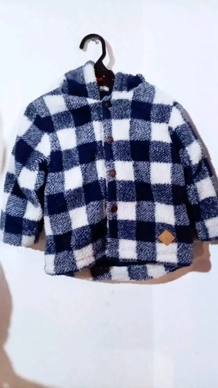 Chaqueta infantil colloky de lana a cuadros - 1