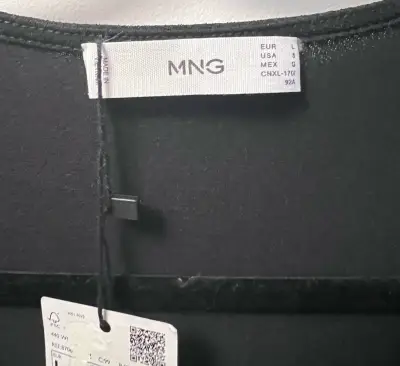 MANGO Vestido NUEVO negro elegante con mangas larg - miniatura 5