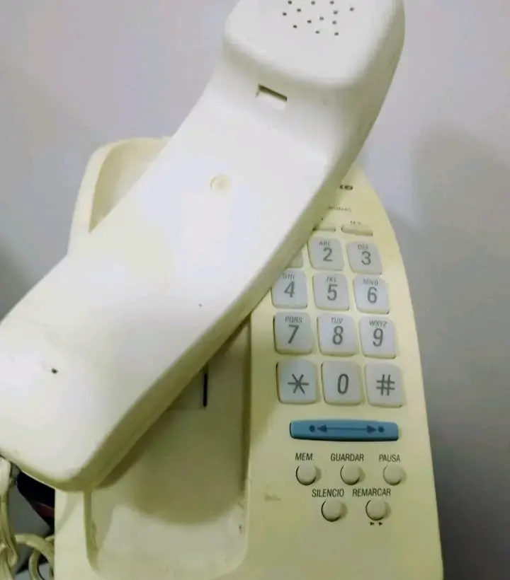 Teléfono fijo Nitsuko blanco clásico - 2