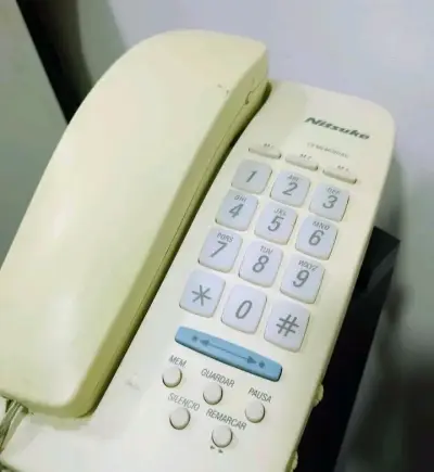 Teléfono fijo Nitsuko blanco clásico - miniatura 4