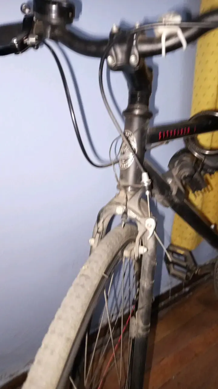 Bicicleta urbana negra con frenos de disco - 4