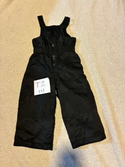 Pantalón de nieve infantil negro T2 - miniatura 1
