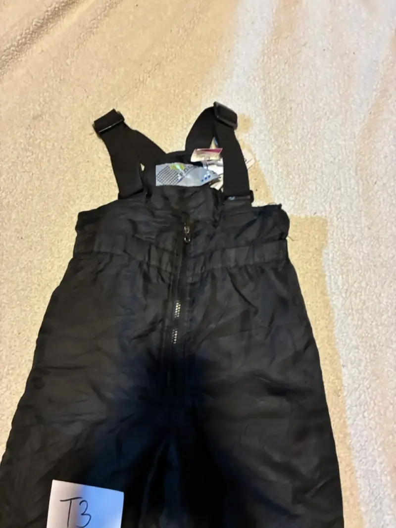 Pantalones de nieve para niños negros - 2