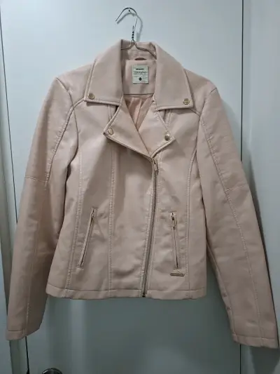 Chaqueta de cuero sintético Opposite Basics rosa - miniatura 2