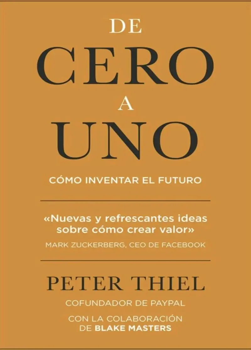 Libro 'De Cero a Uno' de Peter Thiel