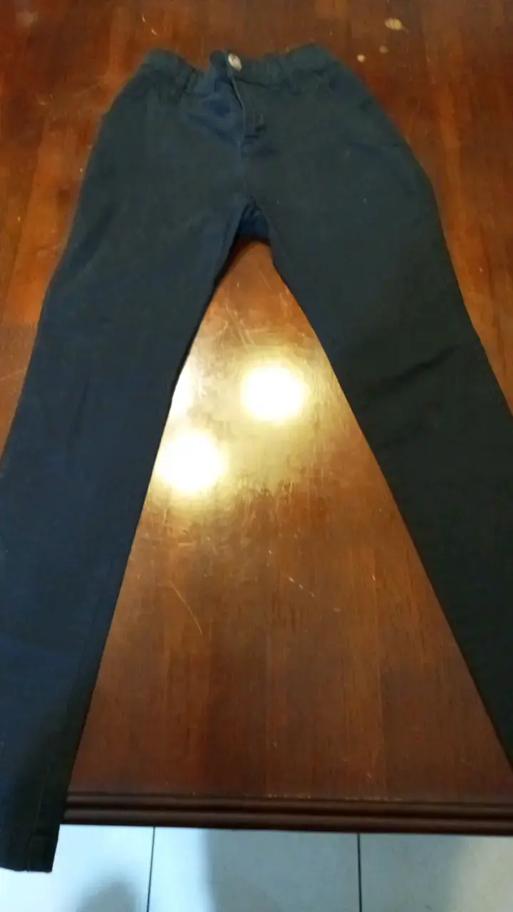 Pantalones negros de algodón para hombre - 1