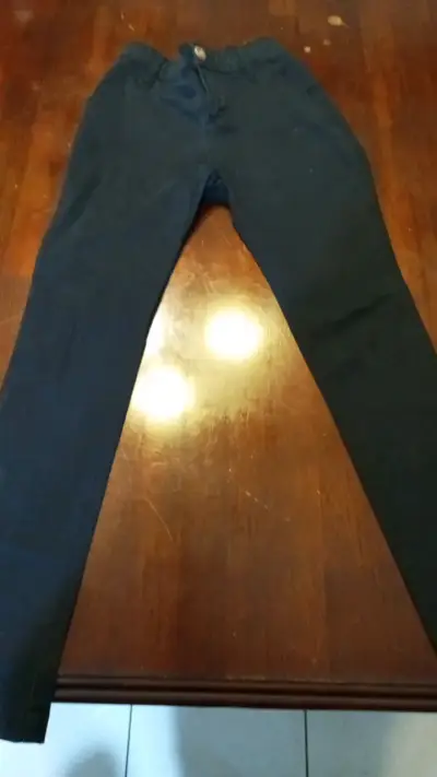 Pantalones negros de algodón para hombre - miniatura 1