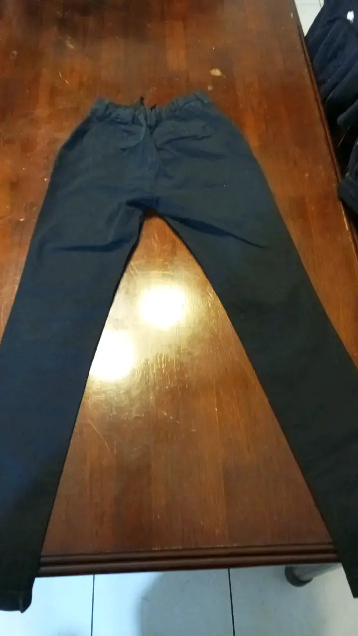Pantalones negros de algodón para hombre - 2