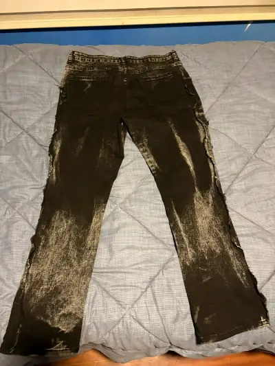 Jeans desgastados estilo vintage para hombre - miniatura 2