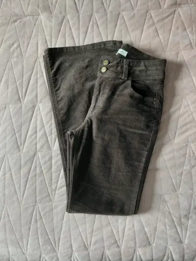 Pantalón de pana marrón para mujer - miniatura 1