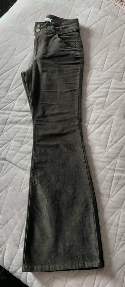 Pantalón de pana marrón para mujer - miniatura 2