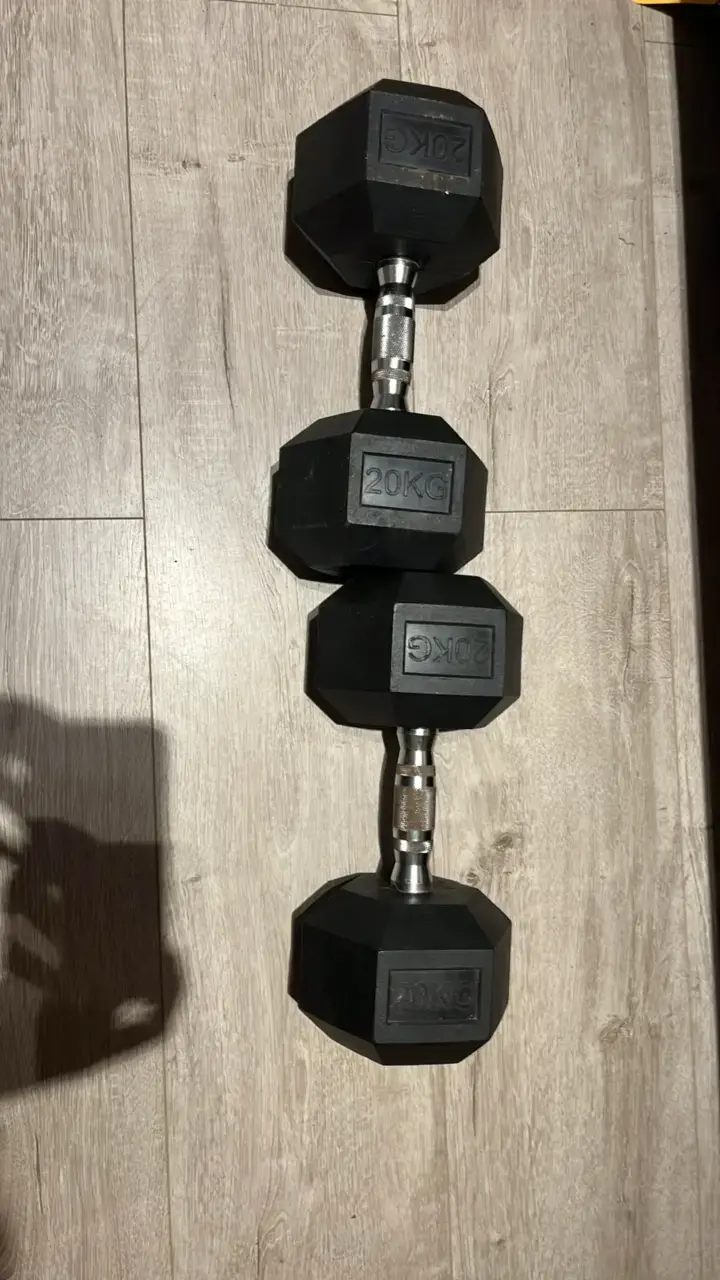 Mancuernas hexagonales de 20 kg - 1