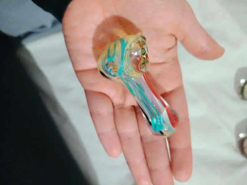 Pipa de vidrio colorida para fumar