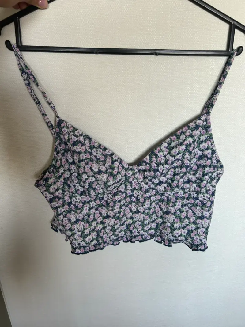 Top Zara floral de tirantes para mujer - 1