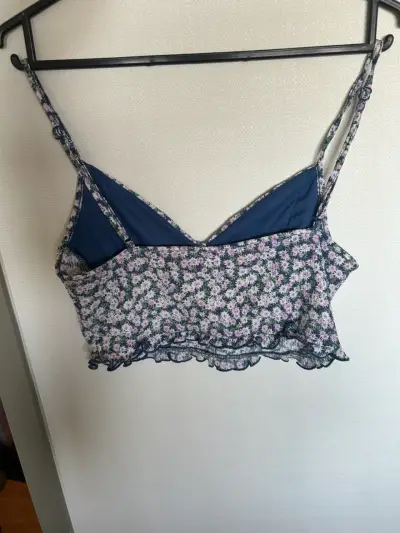Top Zara floral de tirantes para mujer - miniatura 2