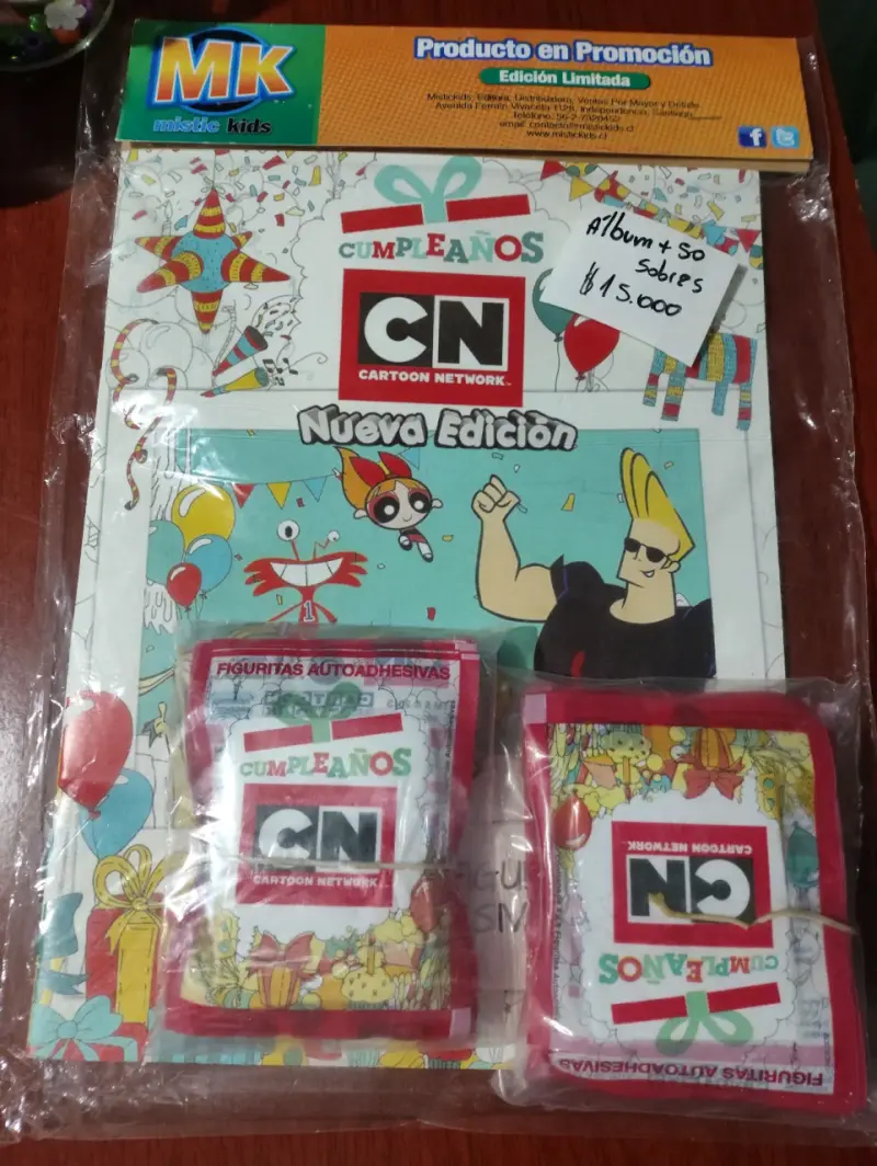 Álbum de cumpleaños Cartoon Network con 50 sobres