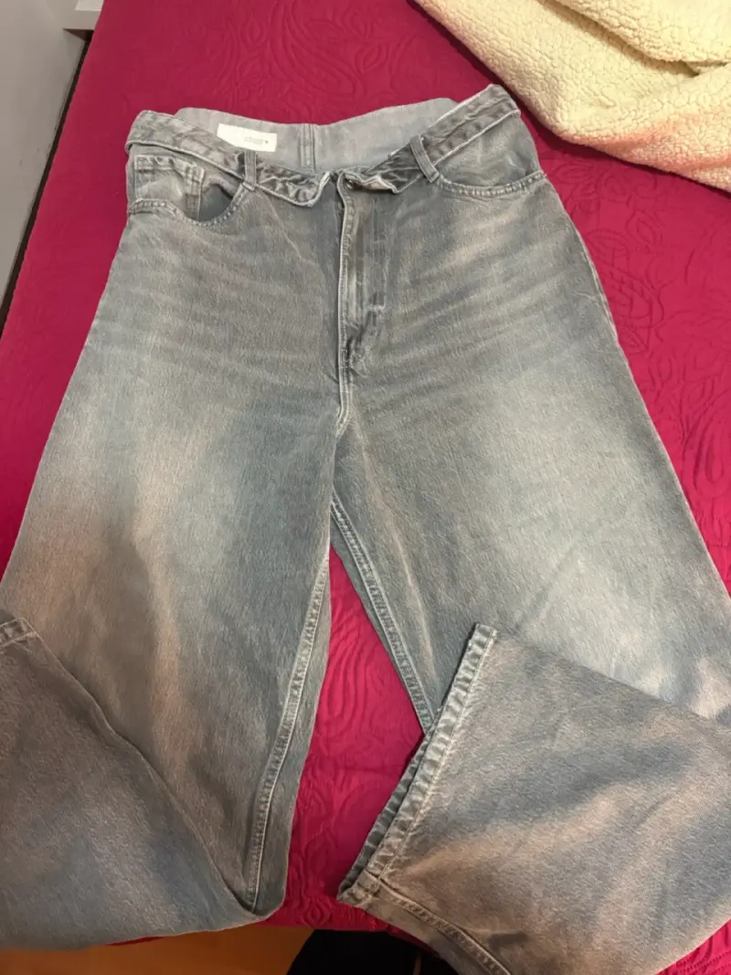 Jeans zara cintura doblada mujer - 1