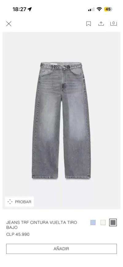 Jeans zara cintura doblada mujer - miniatura 5