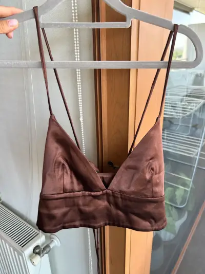Top Zara de tirantes marrón elegante - miniatura 1