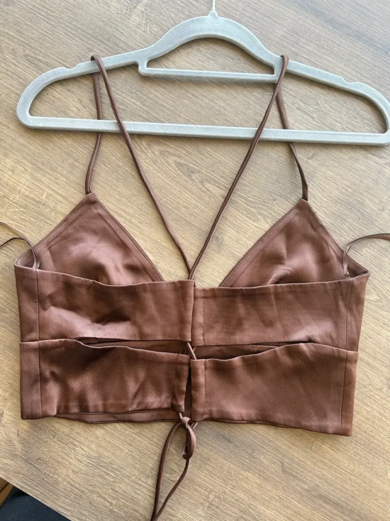 Top Zara de tirantes marrón elegante - 2