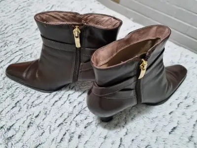 Botas de cuero marrón Gacel - miniatura 3