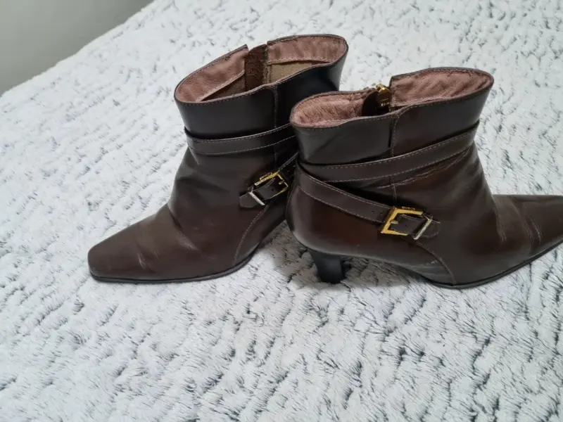 Botas de cuero marrón Gacel - 4