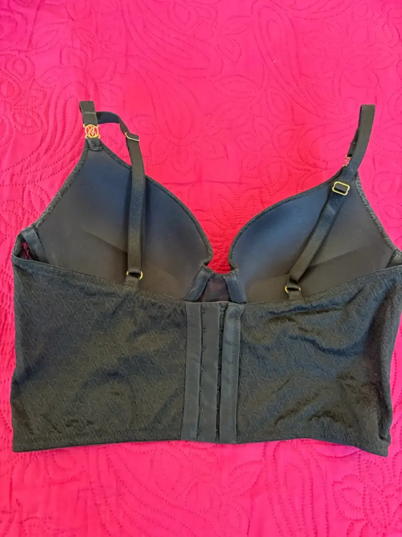 Corset negro con diseño estampado - 2