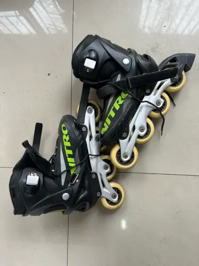 Patines en línea Nitro negros y verdes - miniatura 2