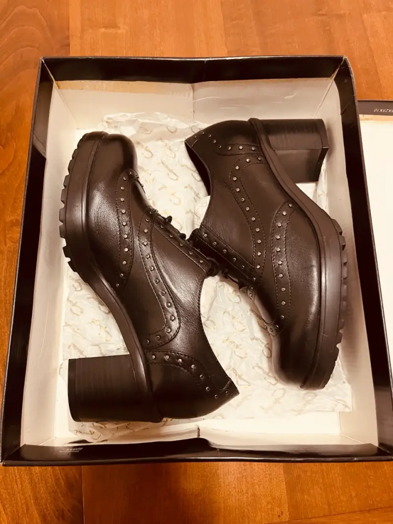 Zapatos de cuero negro Gacel para mujer - 4