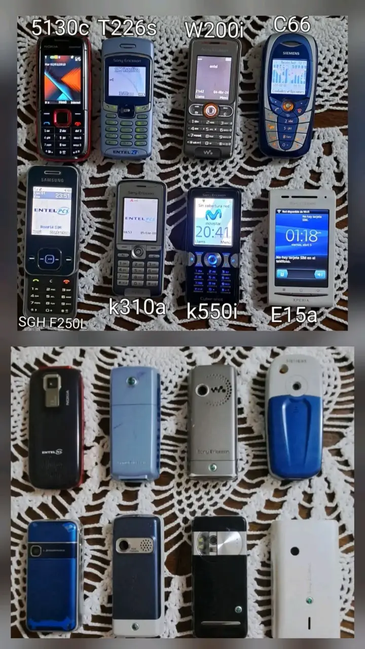 Lote de celulares vintage