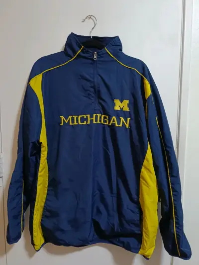 Chaqueta deportiva Michigan azul y amarilla - miniatura 1
