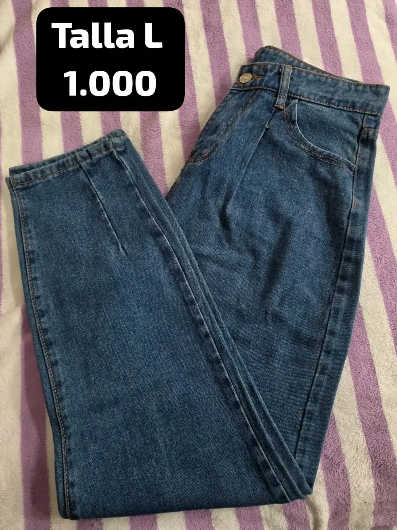 Jeans de mezclilla azul talla L - 1