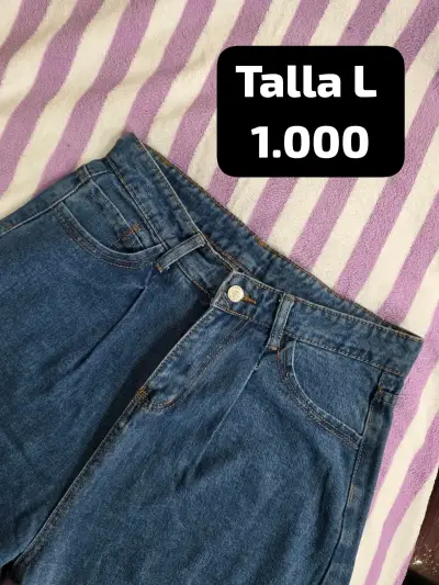 Jeans de mezclilla azul talla L - miniatura 2
