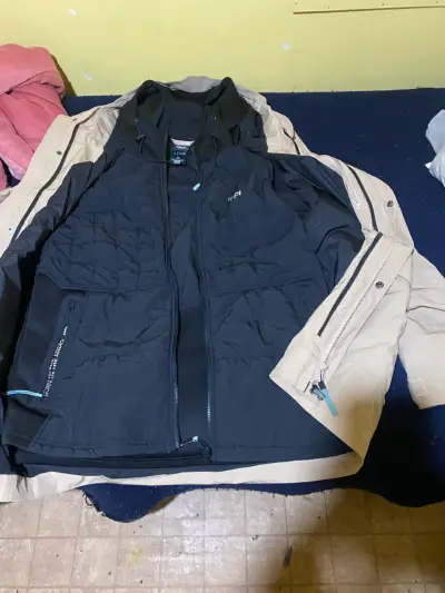 Parka beige Upp con capucha - miniatura 2