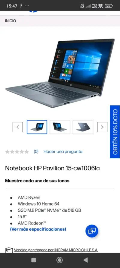 Laptop HP con pantalla de 15 pulgadas - miniatura 6