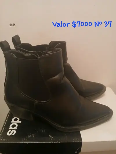 Botines de cuero negro para hombre - miniatura 2