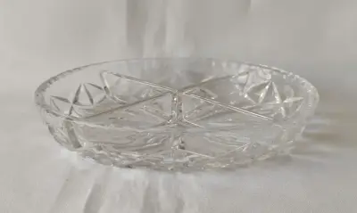 Bandeja de cristal tallado vintage - miniatura 2