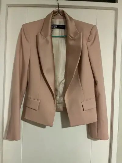 Blazer Rosa Pálido elegante Zara para mujer - miniatura 1