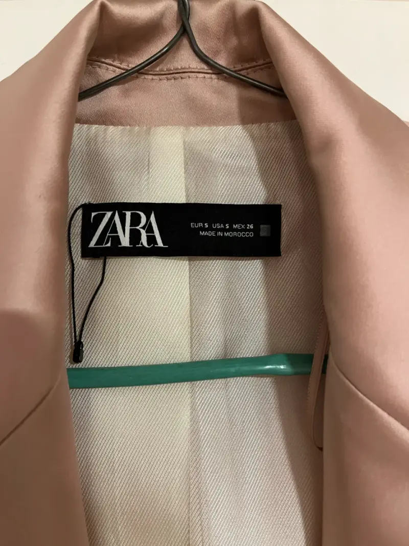 Blazer Rosa Pálido elegante Zara para mujer - 2