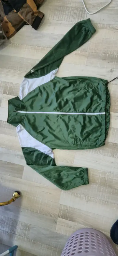 Chaqueta deportiva verde con cierre - miniatura 1